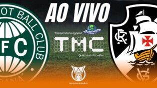 Montagem do jogo entre Coritiba e Vasco, pelo Brasileiro