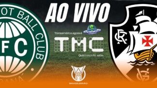 Montagem do jogo entre Coritiba e Vasco, pelo Brasileiro