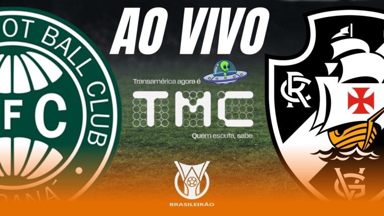 Montagem do jogo entre Coritiba e Vasco, pelo Brasileiro