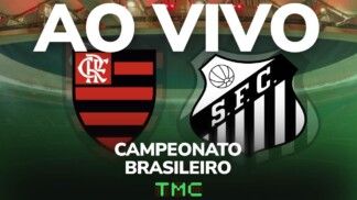 Montagem do jogo Flamengo x Santos