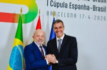Lula cumprimenta o primeiro-ministro espanhol Pedro Sanchéz
