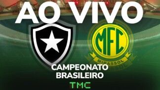 Montagem do jogo entre Botafogo e Mirassol, pelo Brasileiro