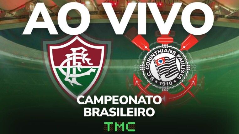 Montagem do jogo entre Fluminense e Corinthians, pelo Brasileiro