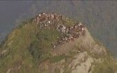 Turistas "ilhados" no topo do Morro Dois Irmãos