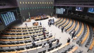 Visão de cima do plenário da Câmara dos Deputados