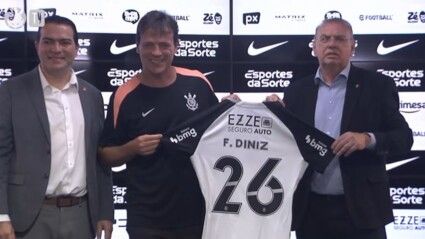 Fernando Diniz foi apresentado como novo técnico do Corinthians nesta terça-feira (07/04)