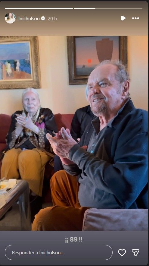 Jack Nicholson comemorando o aniversário