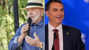Lula e Flávio Bolsonaro