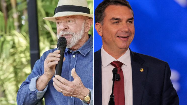 Lula e Flávio Bolsonaro