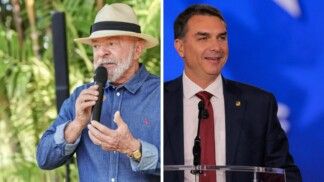 Lula e Flávio Bolsonaro