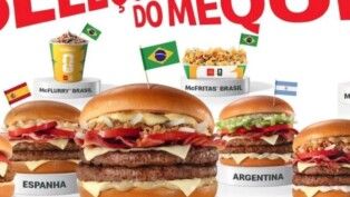 Diversos lanches em um fundo branco.