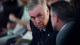 Soccer Football - FIFA World Cup 2026 - Brazil coach Carlo Ancelotti speaks to media ahead of the World Cup - Museu do Amanha, Rio de Janeiro, Brazil - May 18, 2026 Brazil coach Carlo Ancelotti before the press conference REUTERS/Ricardo Moraes