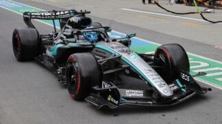 Formula One F1 - Canadian Grand Prix - Circuit Gilles Villeneuve, Montreal, Quebec, Canada - May 23, 2026 Mercedes' George Russell in the pits during qualifying Pool via REUTERS/Cristobal Herrera-Ulashkevich