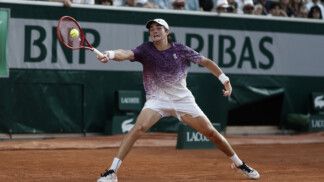 Tennis - French Open - Roland Garros, Paris, France - May 24, 2026 Brazil's Joao Fonseca in action during his first round match against France's Luka Pavlovic REUTERS/Benoit Tessier