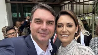 Flávio e Michelle Bolsonaro