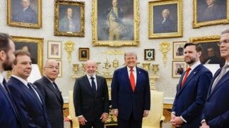 Presidente da República, Luiz Inácio Lula da Silva, durante Encontro com o Presidente dos Estados Unidos, Donald Trump