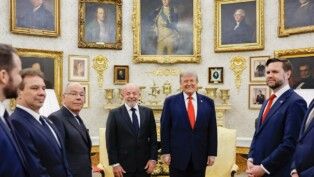 Presidente da República, Luiz Inácio Lula da Silva, durante Encontro com o Presidente dos Estados Unidos, Donald Trump.