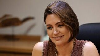 Michelle Bolsonaro em evento do PL