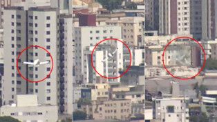 Avião bate contra um prédio residencial em Belo Horizonte