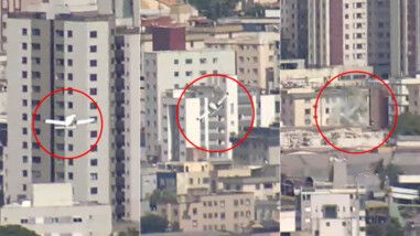 Avião bate contra um prédio residencial em Belo Horizonte
