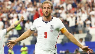 Harry Kane comemora gol da Inglaterra contra a Croácia