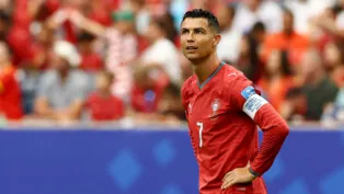 Cristiano Ronaldo em jogo contra Uzbequistão na Copa do Mundo 2026