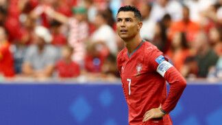 Cristiano Ronaldo em jogo contra Uzbequistão na Copa do Mundo 2026