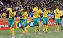 Comemoração do gol de Tshabalala, contra o México, na Copa do Mundo de 2010. (Foto: Divulgação/Fifa)
