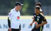 Soccer Football - FIFA World Cup 2026 - Brazil Training - Columbia Park Training Facility, Morristown, New Jersey, U.S. - June 15, 2026 Brazil coach Carlo Ancelotti during training IMAGN IMAGES via Reuters/Caean Couto