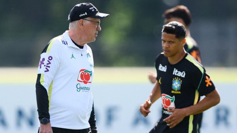 Soccer Football - FIFA World Cup 2026 - Brazil Training - Columbia Park Training Facility, Morristown, New Jersey, U.S. - June 15, 2026 Brazil coach Carlo Ancelotti during training IMAGN IMAGES via Reuters/Caean Couto