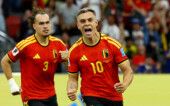 Soccer Football - FIFA World Cup 2026 - Group G - New Zealand v Belgium - BC Place, Vancouver, Canada - June 26, 2026 Belgium's Leandro Trossard celebrates scoring their first goal REUTERS/Albert Gea TPX IMAGES OF THE DAY