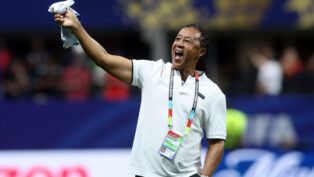 Soccer Football - FIFA World Cup 2026 - Group H - Spain v Cape Verde - Atlanta Stadium, Atlanta, Georgia, U.S. - June 15, 2026 Cape Verde coach Pedro Brito celebrates after the match IMAGN IMAGES via Reuters/Brett Davis