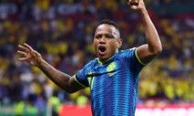 Soccer Football - FIFA World Cup 2026 - Group K - Uzbekistan v Colombia - Estadio Azteca, Mexico City, Mexico - June 17, 2026 Colombia's Jaminton Campaz celebrates after the match REUTERS/Eloisa Sanchez