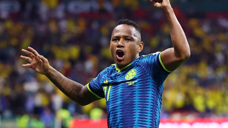 Soccer Football - FIFA World Cup 2026 - Group K - Uzbekistan v Colombia - Estadio Azteca, Mexico City, Mexico - June 17, 2026 Colombia's Jaminton Campaz celebrates after the match REUTERS/Eloisa Sanchez