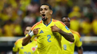 Soccer Football - FIFA World Cup 2026 - Group K - Colombia v DR Congo - Estadio Guadalajara, Guadalajara, Mexico - June 23, 2026 Colombia's Daniel Munoz celebrates scoring their first goal REUTERS/Daniel Becerril TPX IMAGES OF THE DAY