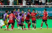 Soccer Football - FIFA World Cup 2026 - Group A - South Korea v Czech Republic - Estadio Guadalajara, Guadalajara, Mexico - June 11, 2026 South Korea's Hwang In-beom celebrates scoring their first goal with teammates REUTERS/Paul Childs TPX IMAGES OF THE DAY