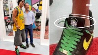 Ronaldinho Gaúcho usou tênis com 6 estrelas ao “abençoar” Seleção;