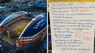 Irã deixa mensagem em vestiário de Seattle e repete gesto na Copa