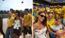 Bruna Biancardi mostra looks personalizados das filhas para ver a estreia de Neymar na Copa