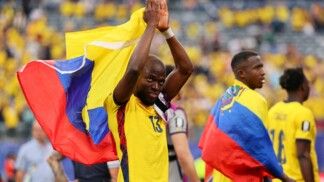 Soccer Football - FIFA World Cup 2026 - Group E - Ecuador v Germany - New York/New Jersey Stadium, East Rutherford, New Jersey, U.S. - June 25, 2026 Ecuador's Enner Valencia celebrates after the match IMAGN IMAGES via Reuters/Caean Couto
