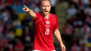 Soccer Football - International Friendly - Denmark v Ukraine - Odense, Denmark - June 7, 2026 Denmark's Christian Eriksen during the match before he later collapsed on the pitch Bo Amstrup/Ritzau Scanpix via REUTERS ATTENTION EDITORS - THIS IMAGE WAS PROVIDED BY A THIRD PARTY. DENMARK OUT. NO COMMERCIAL OR EDITORIAL SALES IN DENMARK.