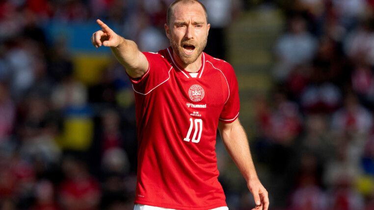 Soccer Football - International Friendly - Denmark v Ukraine - Odense, Denmark - June 7, 2026 Denmark's Christian Eriksen during the match before he later collapsed on the pitch Bo Amstrup/Ritzau Scanpix via REUTERS ATTENTION EDITORS - THIS IMAGE WAS PROVIDED BY A THIRD PARTY. DENMARK OUT. NO COMMERCIAL OR EDITORIAL SALES IN DENMARK.