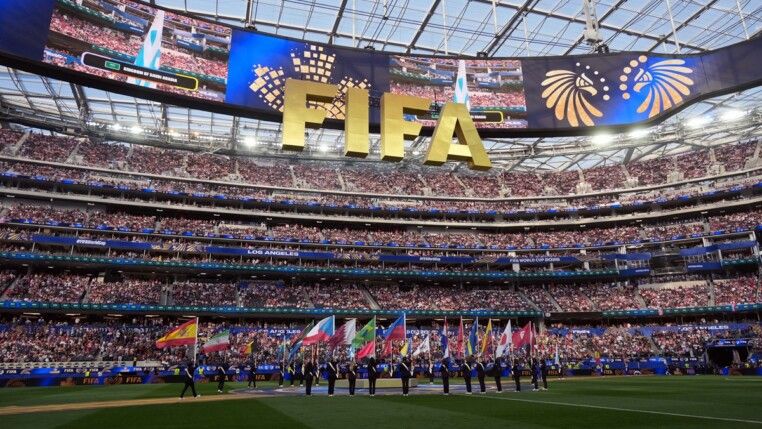 Soccer Football - FIFA World Cup 2026 - Group D - United States v Paraguay - Los Angeles Stadium, Inglewood, California, U.S. - June 12, 2026 General view inside the stadium during the opening ceremony before the match IMAGN IMAGES via Reuters/Kirby Lee
