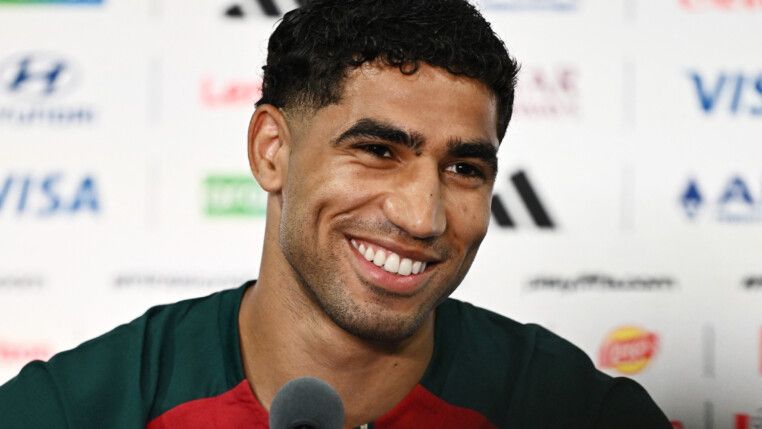 Hakimi, lateral-direito de Marrocos, em entrevista coletiva