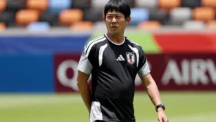 Soccer Football - FIFA World Cup 2026 - Japan Training - Houston Dash & Dynamo Stadium, Houston, Texas, U.S. - June 28, 2026 Japan coach Hajime Moriyasu during training IMAGN IMAGES via Reuters/Troy Taormina