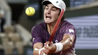 Tennis - French Open - Roland Garros, Paris, France - June 2, 2026 Brazil's Joao Fonseca in action during his quarter final match against Czech Republic's Jakub Mensik REUTERS/Benoit Tessier
