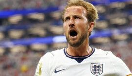 Soccer Football - FIFA World Cup 2026 - Group L - England v Croatia - Dallas Stadium, Arlington, Texas, U.S. - June 17, 2026 England's Harry Kane celebrates scoring their second goal REUTERS/Hannah Mckay