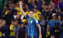 Soccer Football - FIFA World Cup 2026 - Group K - Uzbekistan v Colombia - Estadio Azteca, Mexico City, Mexico - June 17, 2026 Colombia's Luis Diaz celebrates scoring their second goal REUTERS/Eloisa Sanchez TPX IMAGES OF THE DAY