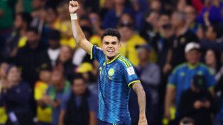 Soccer Football - FIFA World Cup 2026 - Group K - Uzbekistan v Colombia - Estadio Azteca, Mexico City, Mexico - June 17, 2026 Colombia's Luis Diaz celebrates scoring their second goal REUTERS/Eloisa Sanchez TPX IMAGES OF THE DAY
