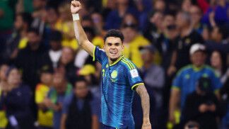 Soccer Football - FIFA World Cup 2026 - Group K - Uzbekistan v Colombia - Estadio Azteca, Mexico City, Mexico - June 17, 2026 Colombia's Luis Diaz celebrates scoring their second goal REUTERS/Eloisa Sanchez TPX IMAGES OF THE DAY